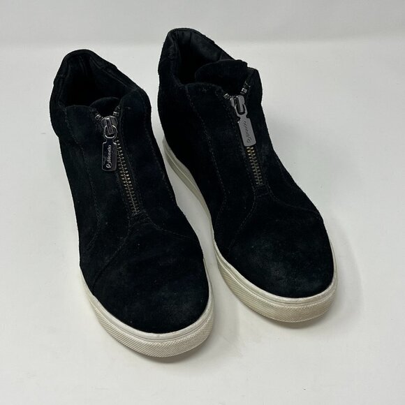 Blondo Glenda wedge sneakers black suede 6.5 women waterproof - Picture 2 of 13